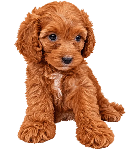 Kölyök Cavapoo, szuka — példány fényképe.