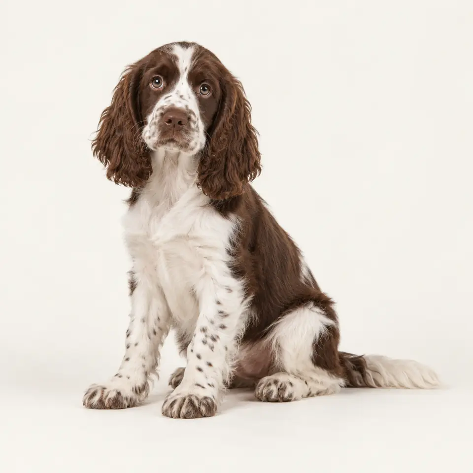 Pui Springer Spaniel Englez — imagine de prezentare.