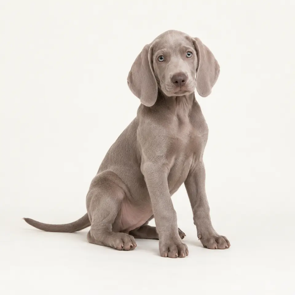 Pui Weimaraner — imagine de prezentare.
