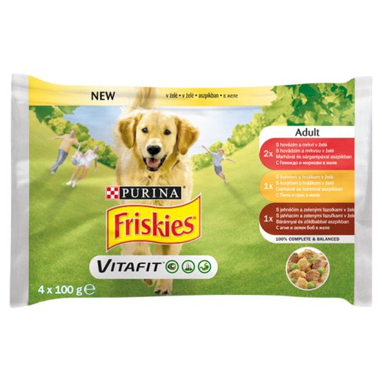 Friskies Dog 4x100 g Plic Vita Pui Miel In Aspic 09.2020 (R)